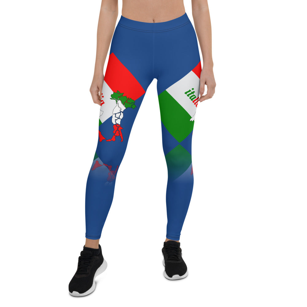 Elegant Italia - Italy Flag And Map Stylish, Durable, Women's Leggings TeeSpect