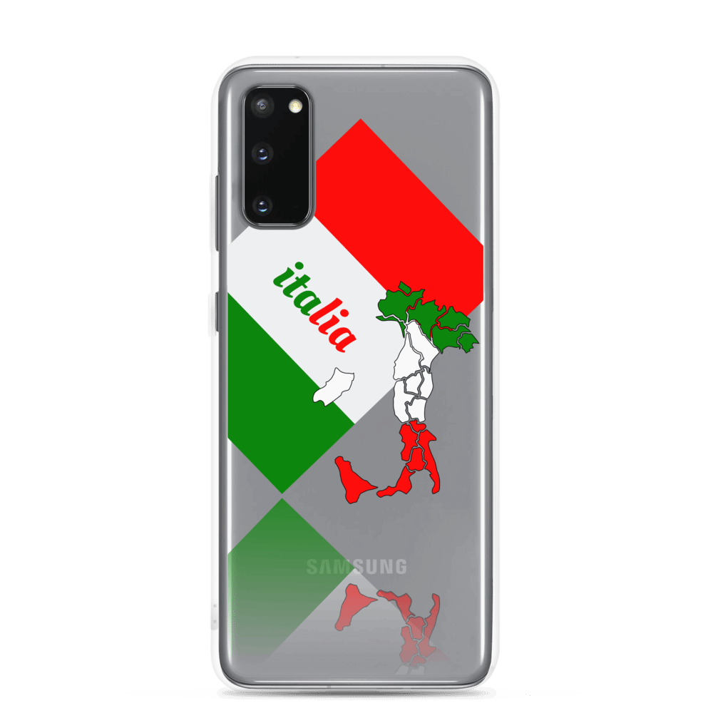 Elegant Italia - Italy Flag And Map Samsung Clear Case TeeSpect