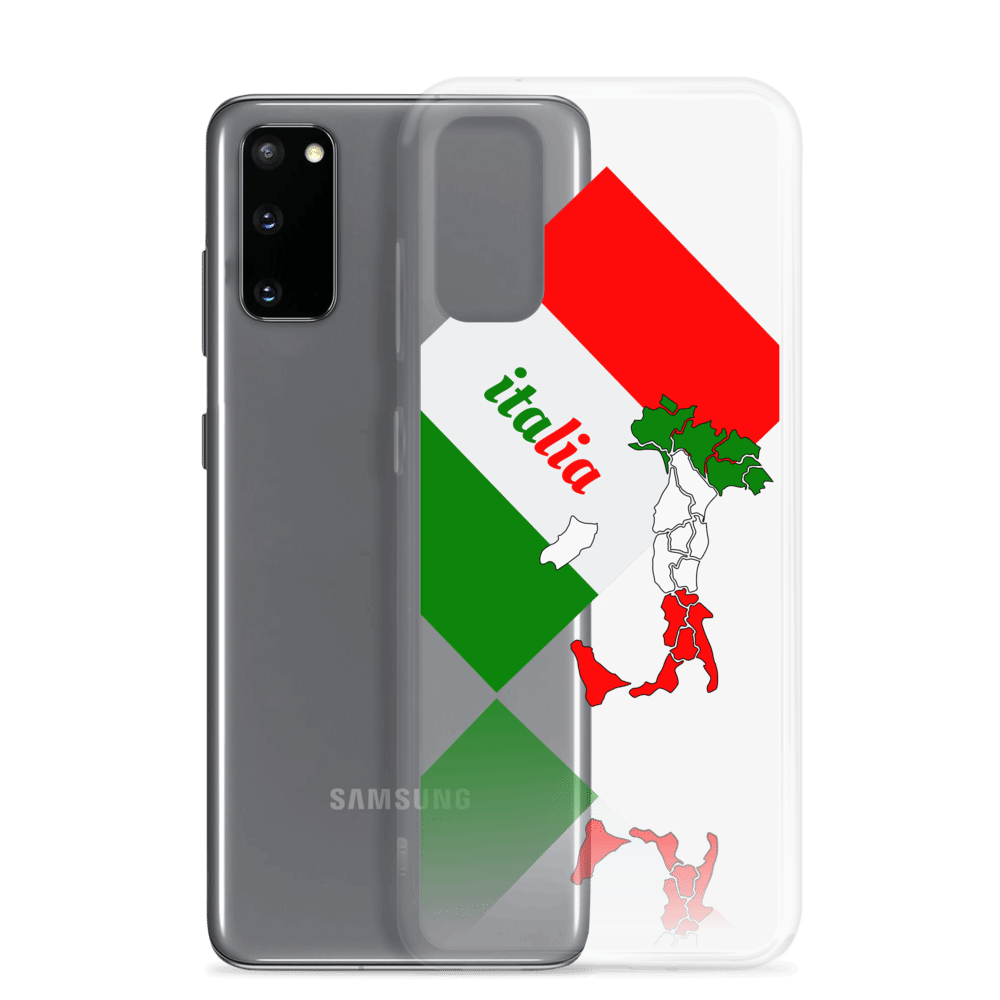 Elegant Italia - Italy Flag And Map Samsung Clear Case TeeSpect