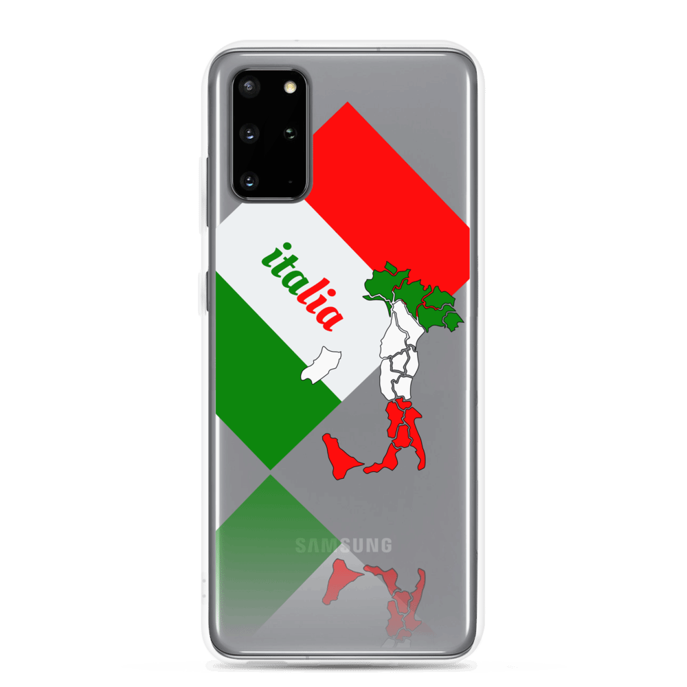 Elegant Italia - Italy Flag And Map Samsung Clear Case TeeSpect