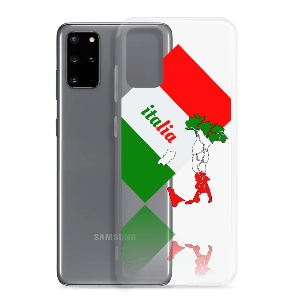 Elegant Italia - Italy Flag And Map Samsung Clear Case TeeSpect
