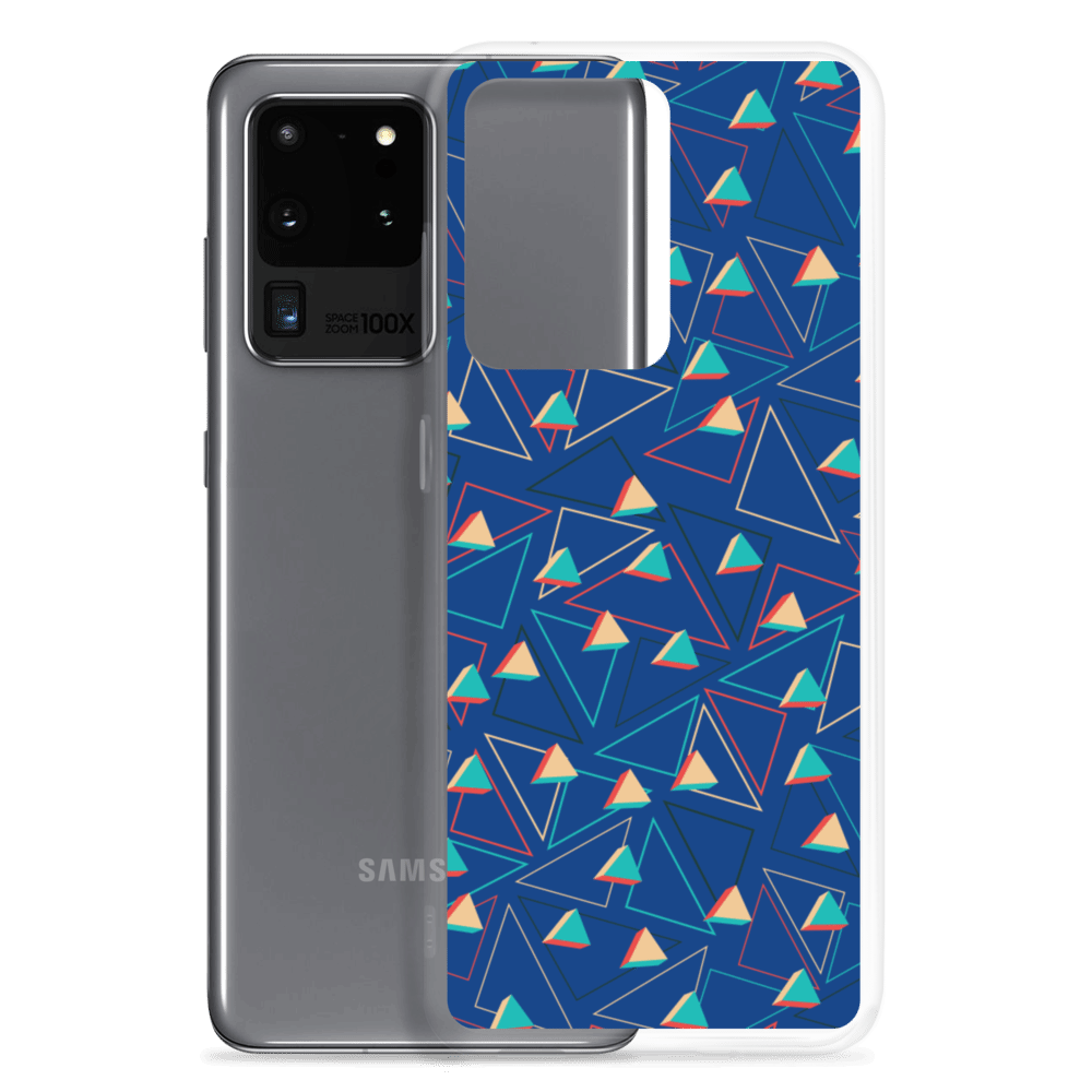 Triangular Candied Blue Samsung Case TeeSpect