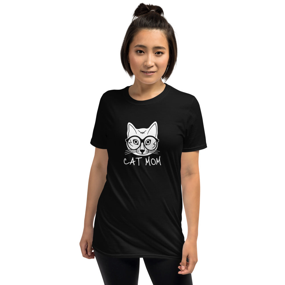 Cat Mom Unisex Softstyle Short-Sleeve T-Shirt TeeSpect