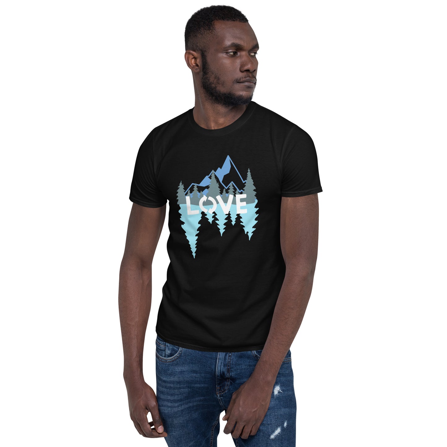 LOVE Nature Mountains Short-Sleeve Unisex T-Shirt TeeSpect