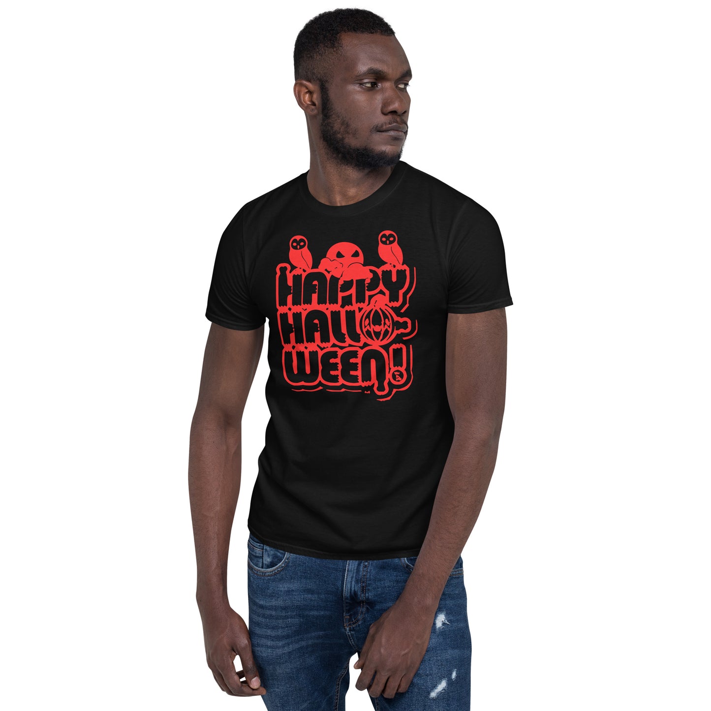 Happy Halloween! Unisex Basic Softstyle Short-Sleeve T-Shirt TeeSpect