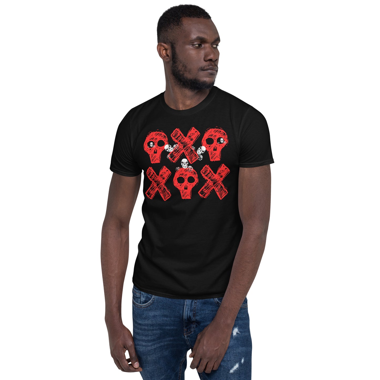 Spooky Show Peek-A-Boo Halloween Ghouls Unisex Basic Softstyle Short-Sleeve T-Shirt TeeSpect