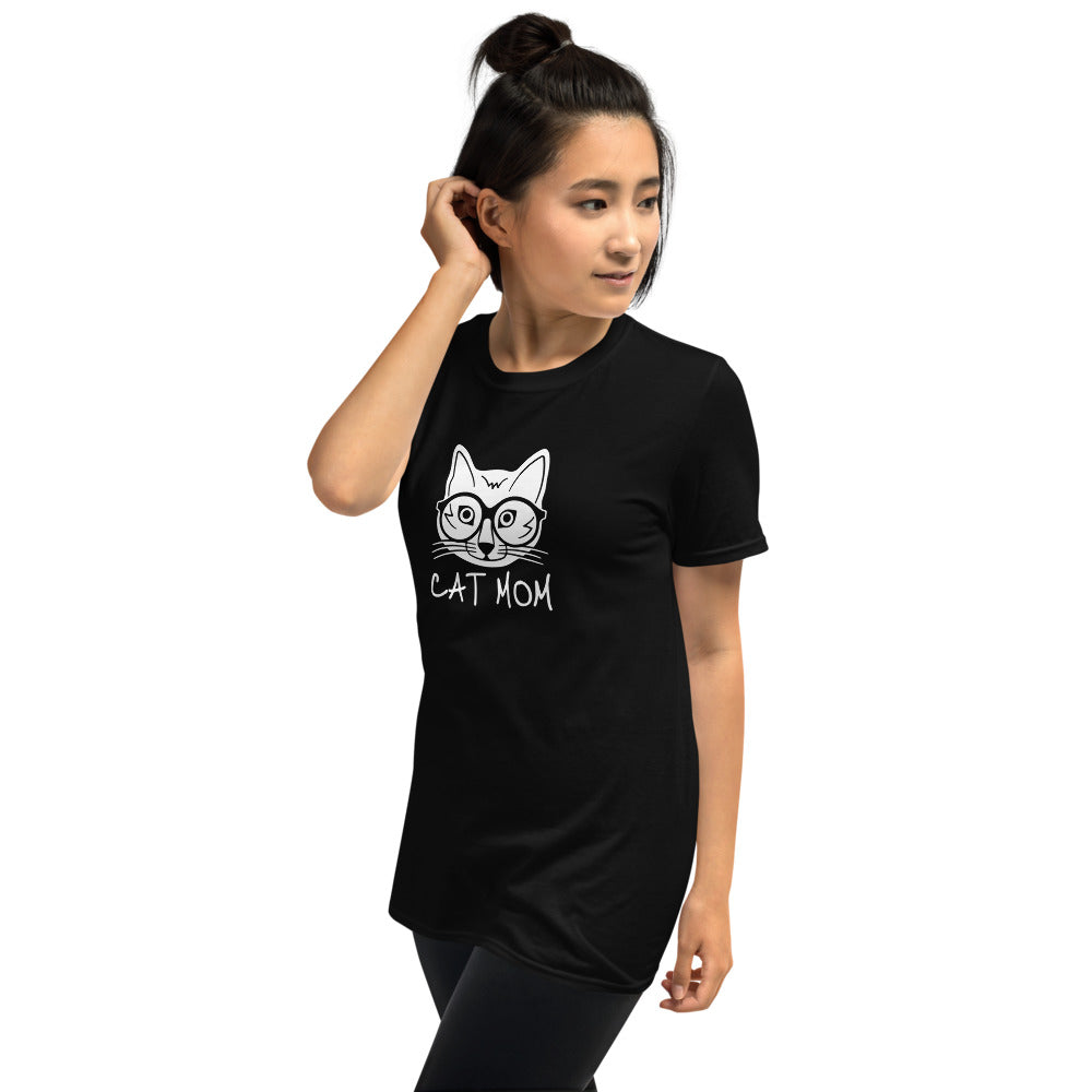Cat Mom Unisex Softstyle Short-Sleeve T-Shirt TeeSpect