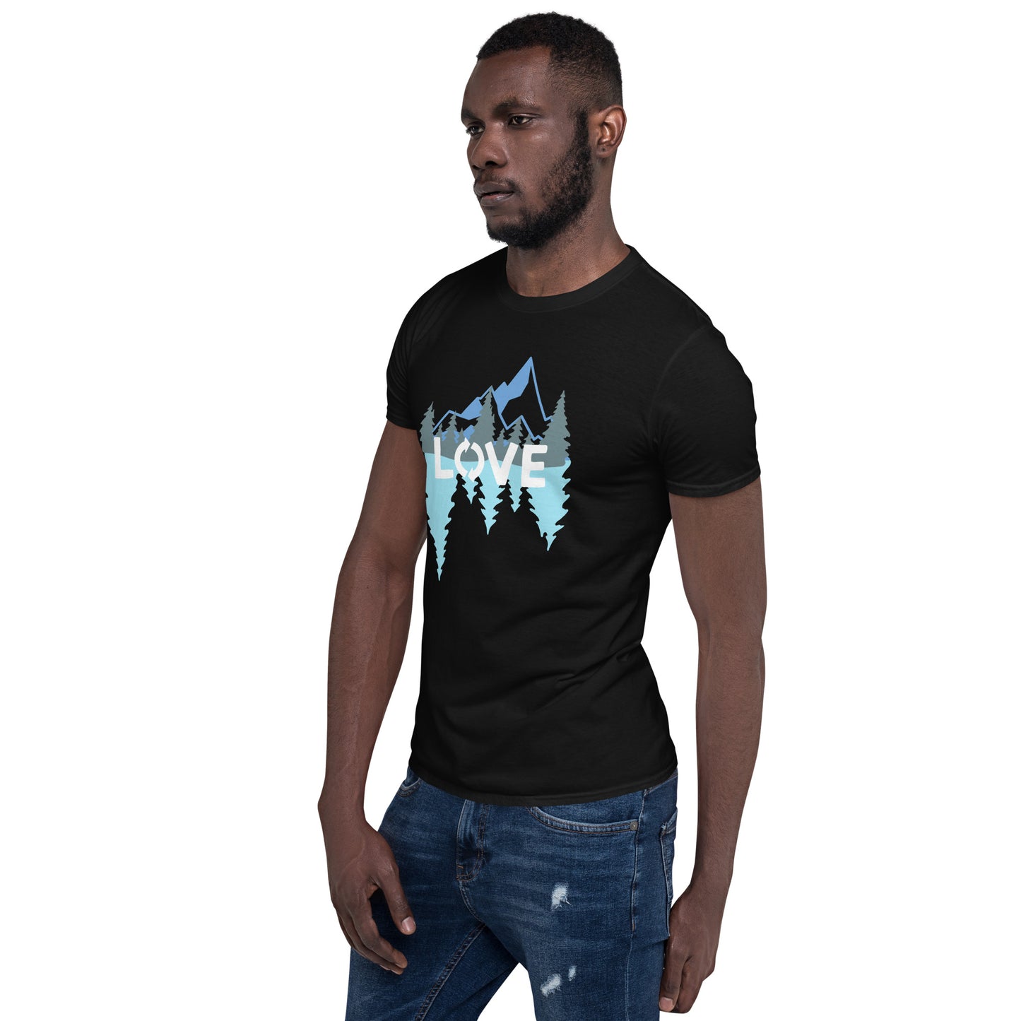 LOVE Nature Mountains Short-Sleeve Unisex T-Shirt TeeSpect