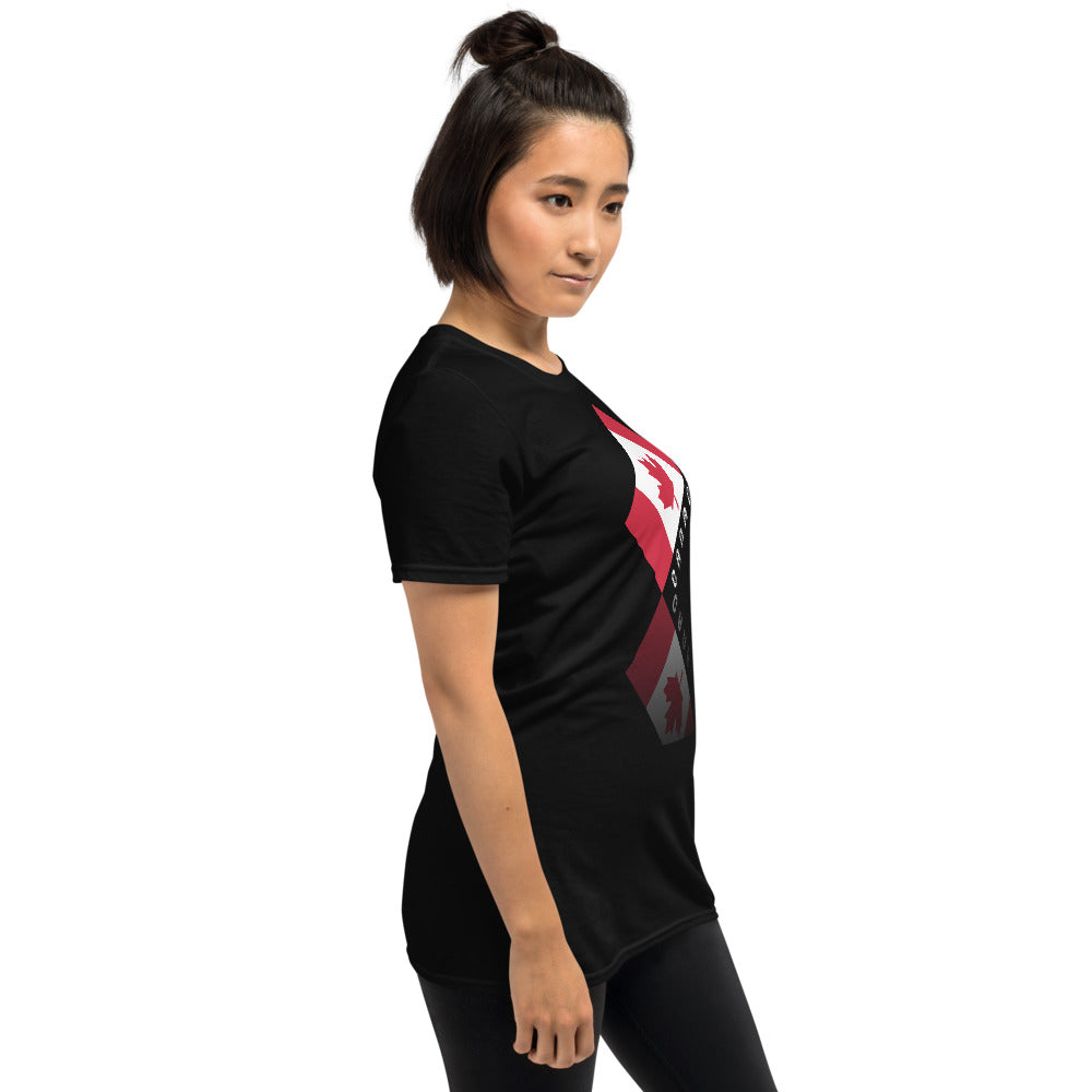 Elegant Maple Leaf Canada Front Back Unisex Basic Short Sleeve T-Shirt TeeSpect
