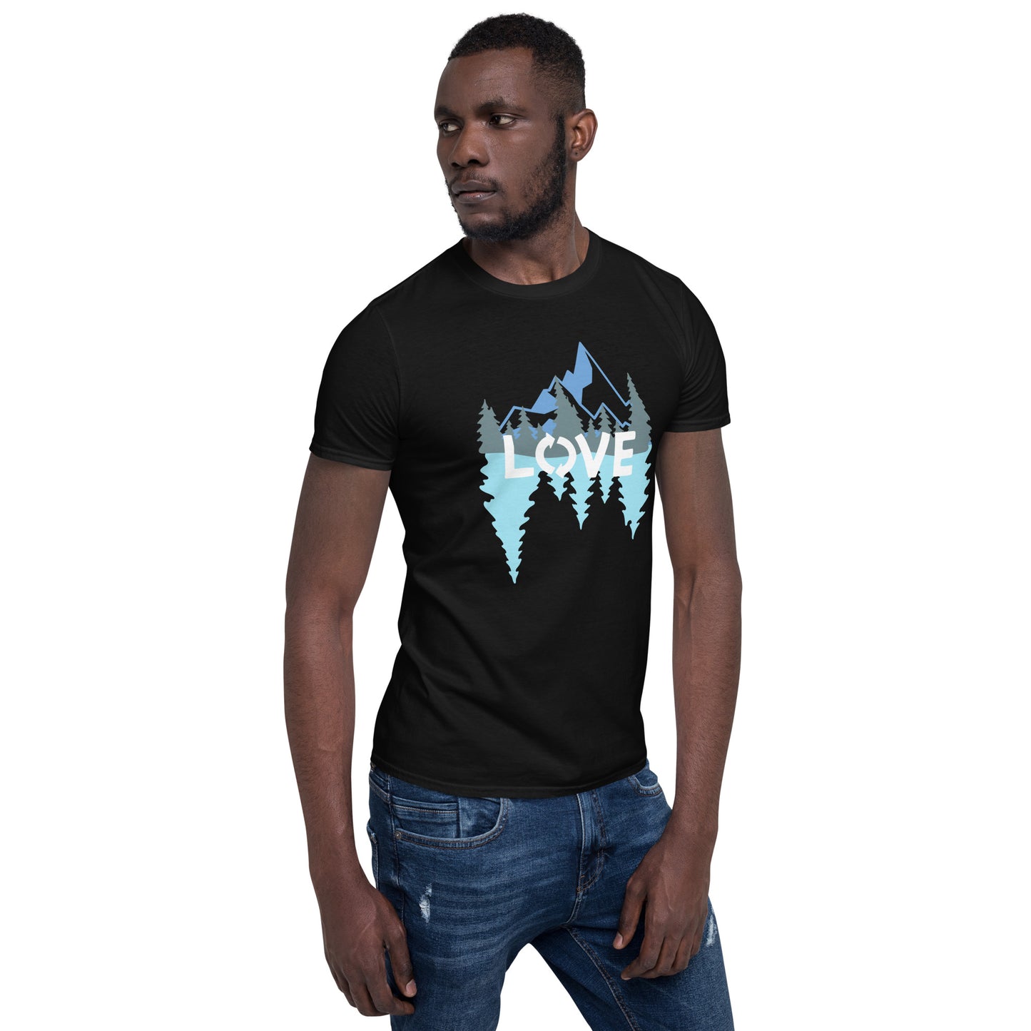 LOVE Nature Mountains Short-Sleeve Unisex T-Shirt TeeSpect