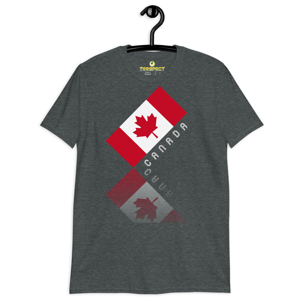 Elegant Maple Leaf Canada Front Back Unisex Basic Short Sleeve T-Shirt TeeSpect