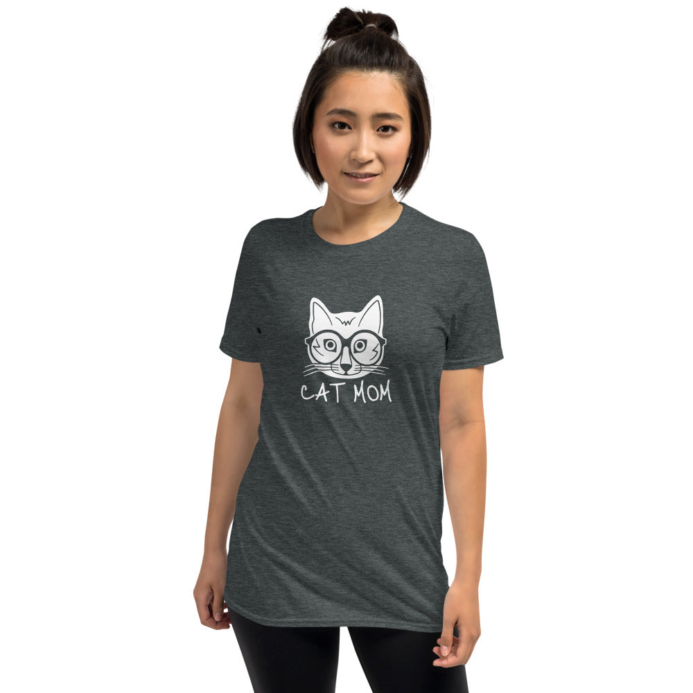 Cat Mom Unisex Softstyle Short-Sleeve T-Shirt TeeSpect