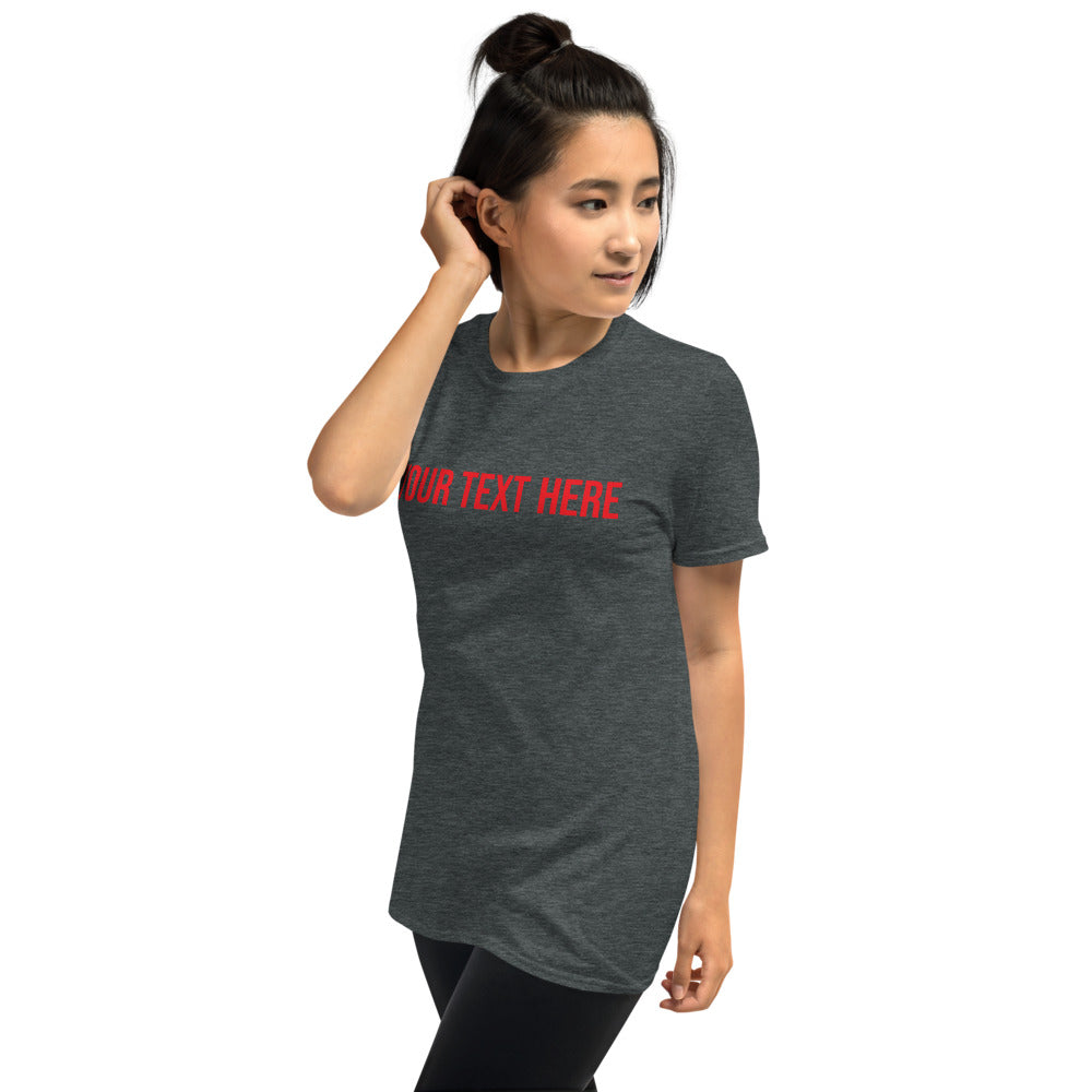 Custom Text - Name Personalized Unisex Basic Softstyle T-Shirt | Gildan 64000 TeeSpect