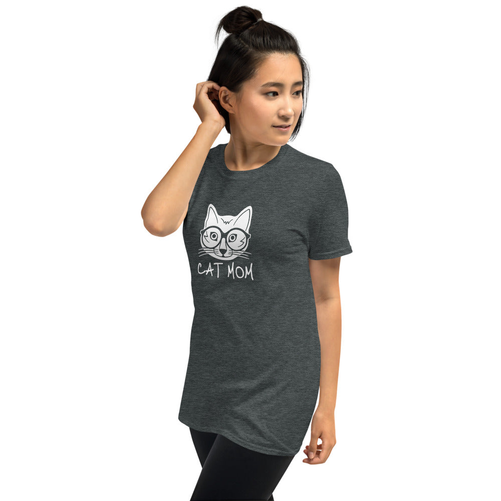 Cat Mom Unisex Softstyle Short-Sleeve T-Shirt TeeSpect