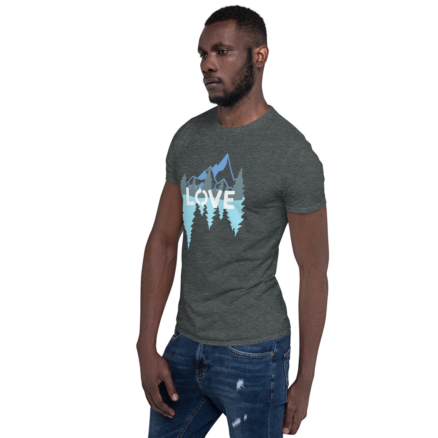 LOVE Nature Mountains Short-Sleeve Unisex T-Shirt TeeSpect