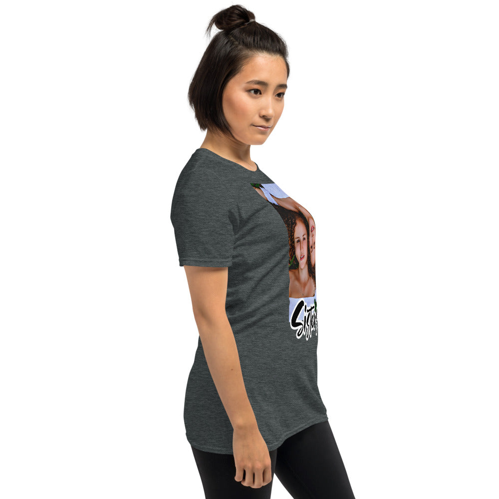 Sisters Custom Photo + Text Personalized Unisex Softstyle Short-Sleeve T-Shirt TeeSpect