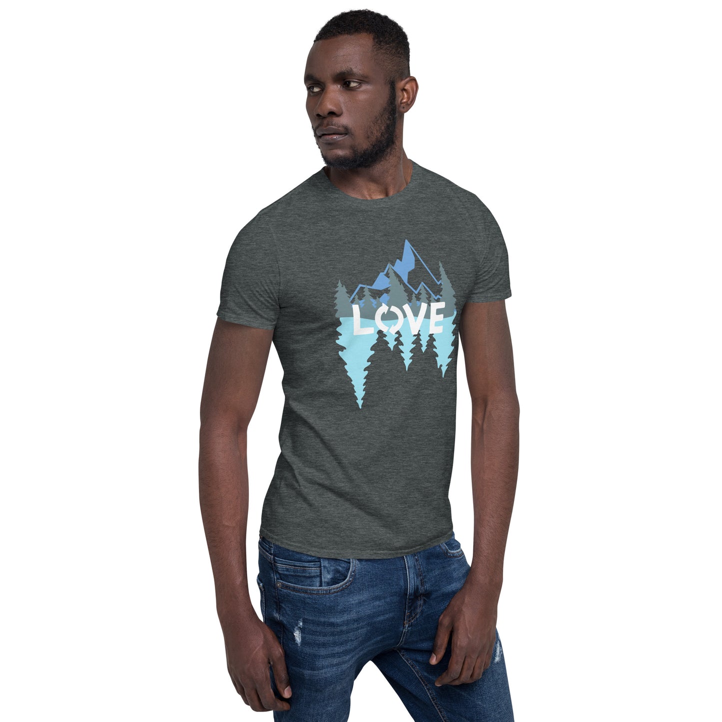 LOVE Nature Mountains Short-Sleeve Unisex T-Shirt TeeSpect