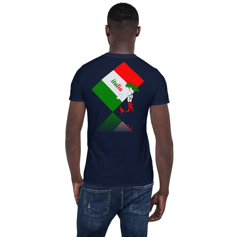Short-Sleeve Elegant Italia - Italy Flag And Map Unisex Softstyle T-Shirt TeeSpect