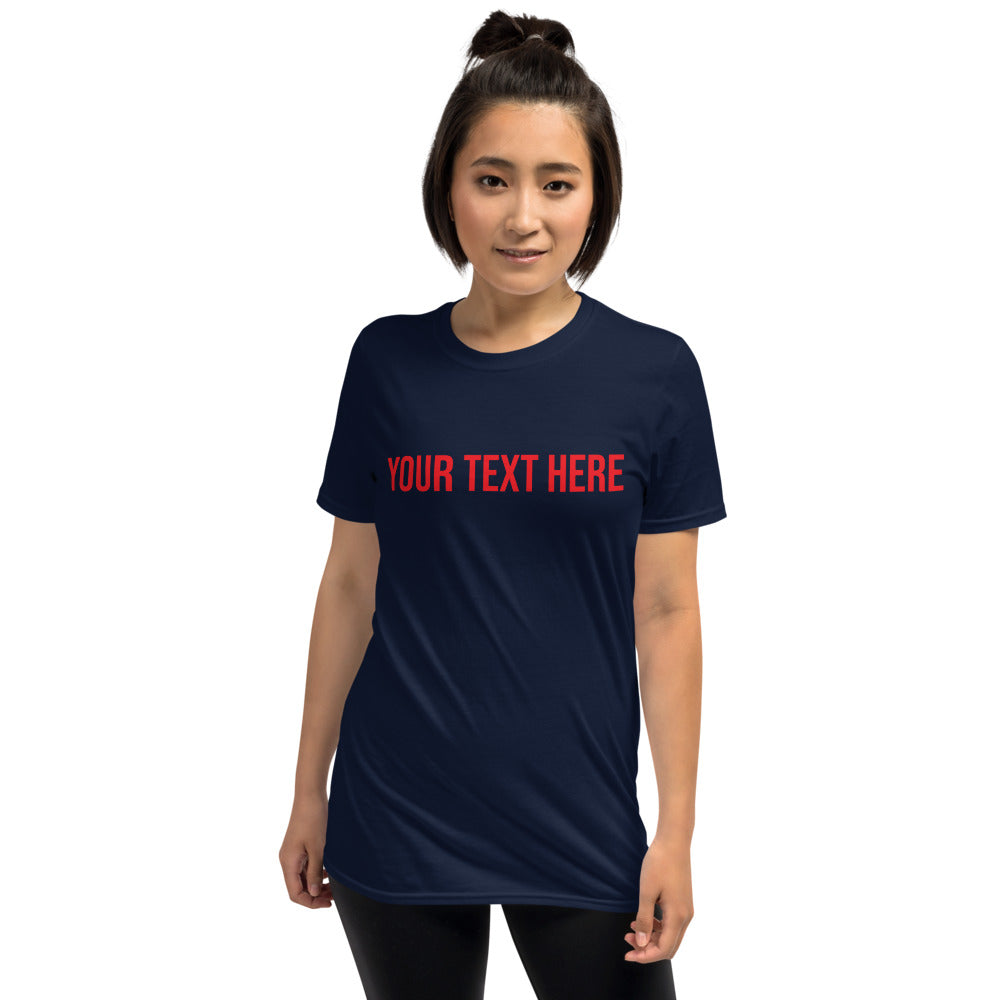 Custom Text - Name Personalized Unisex Basic Softstyle T-Shirt | Gildan 64000 TeeSpect