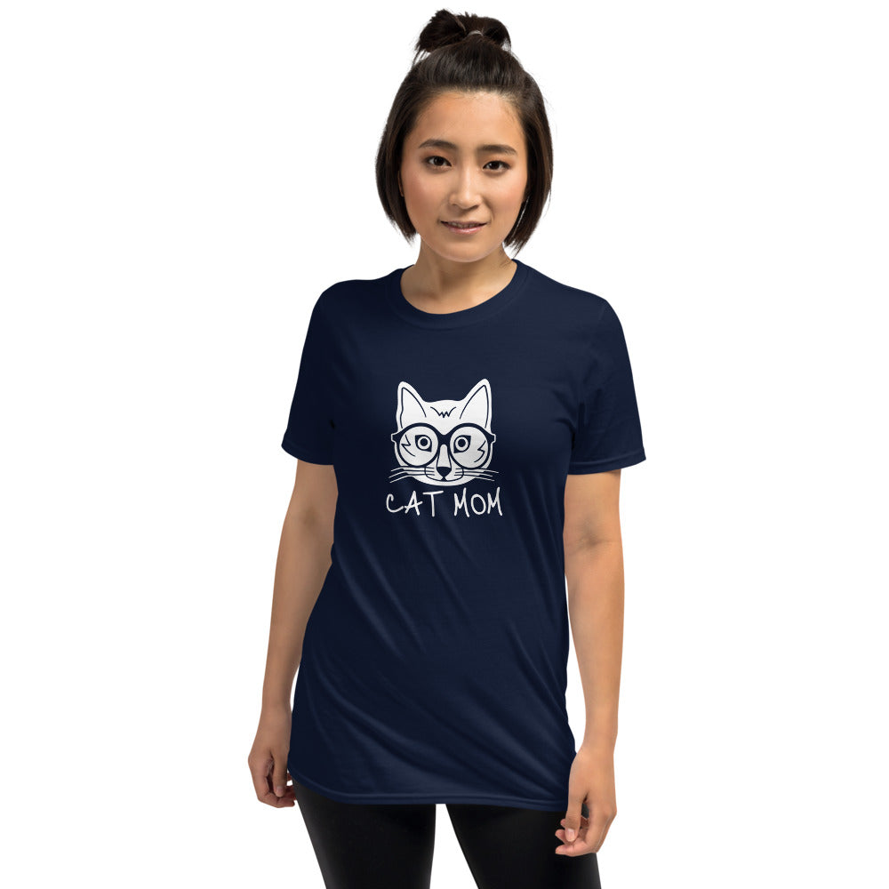 Cat Mom Unisex Softstyle Short-Sleeve T-Shirt TeeSpect