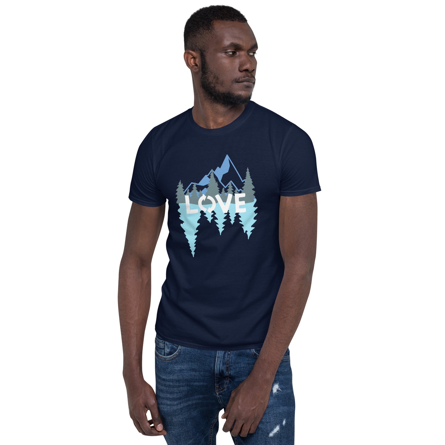 LOVE Nature Mountains Short-Sleeve Unisex T-Shirt TeeSpect