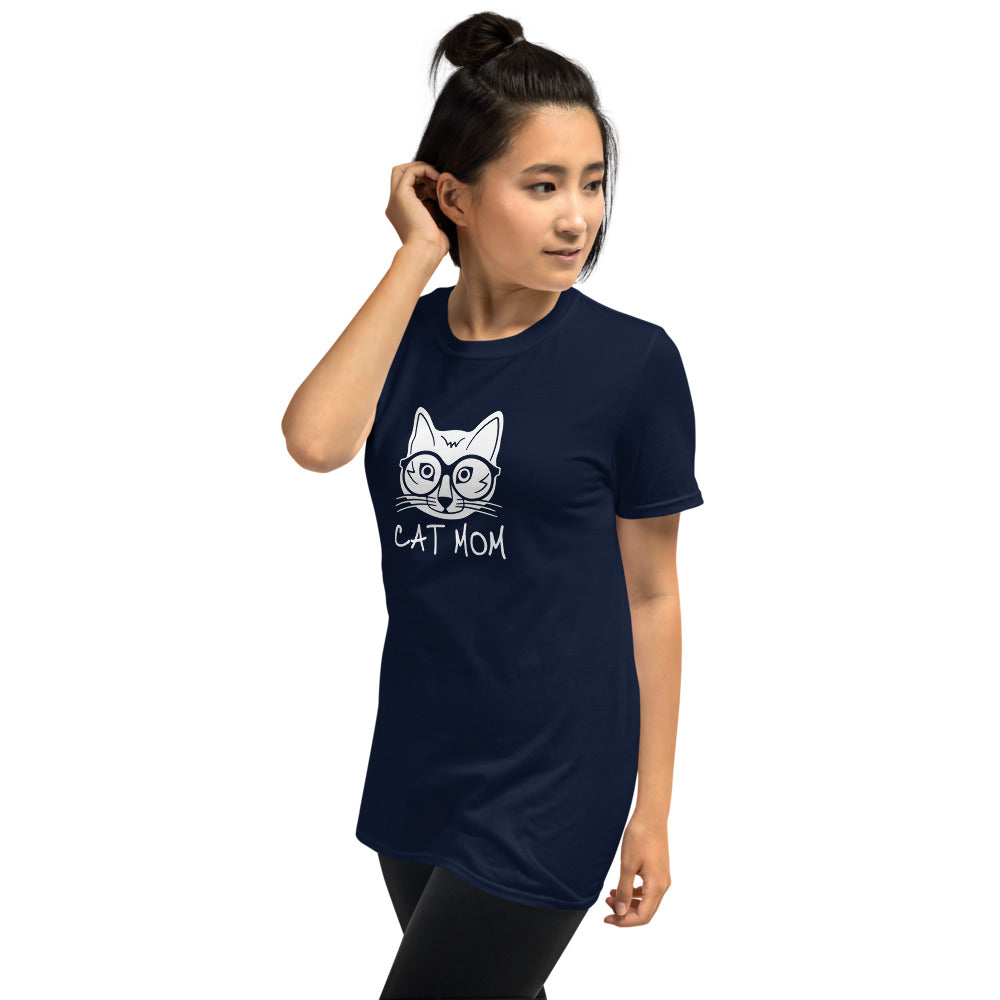 Cat Mom Unisex Softstyle Short-Sleeve T-Shirt TeeSpect