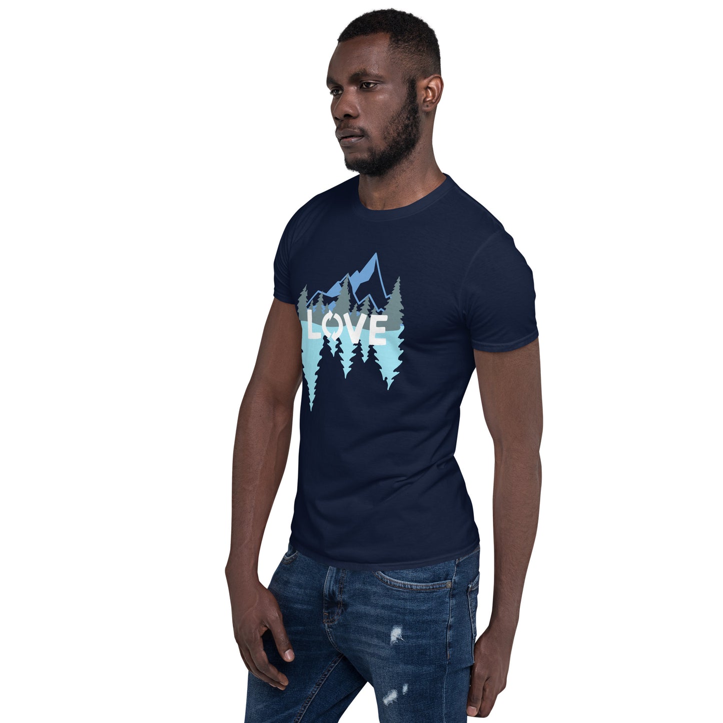LOVE Nature Mountains Short-Sleeve Unisex T-Shirt TeeSpect