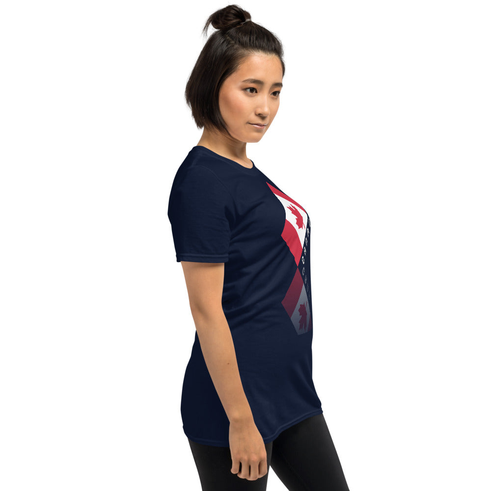 Elegant Maple Leaf Canada Front Back Unisex Basic Short Sleeve T-Shirt TeeSpect