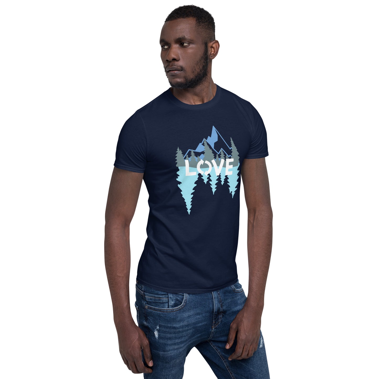 LOVE Nature Mountains Short-Sleeve Unisex T-Shirt TeeSpect