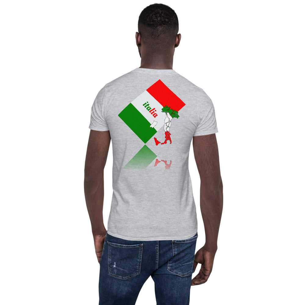 Short-Sleeve Elegant Italia - Italy Flag And Map Unisex Softstyle T-Shirt TeeSpect
