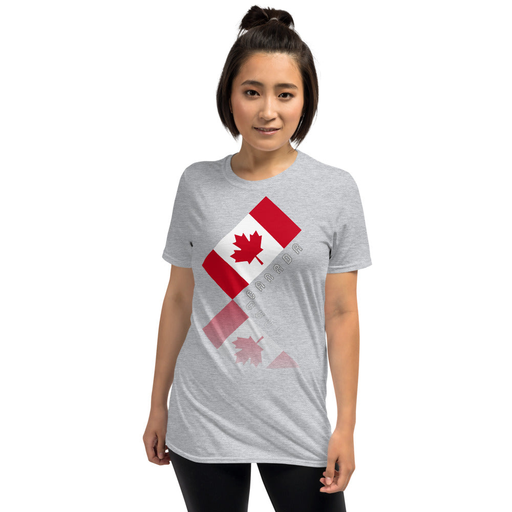 Elegant Maple Leaf Canada Front Back Unisex Basic Short Sleeve T-Shirt TeeSpect