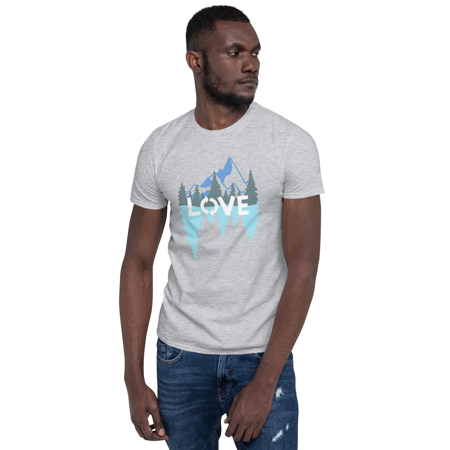 LOVE Nature Mountains Short-Sleeve Unisex T-Shirt TeeSpect