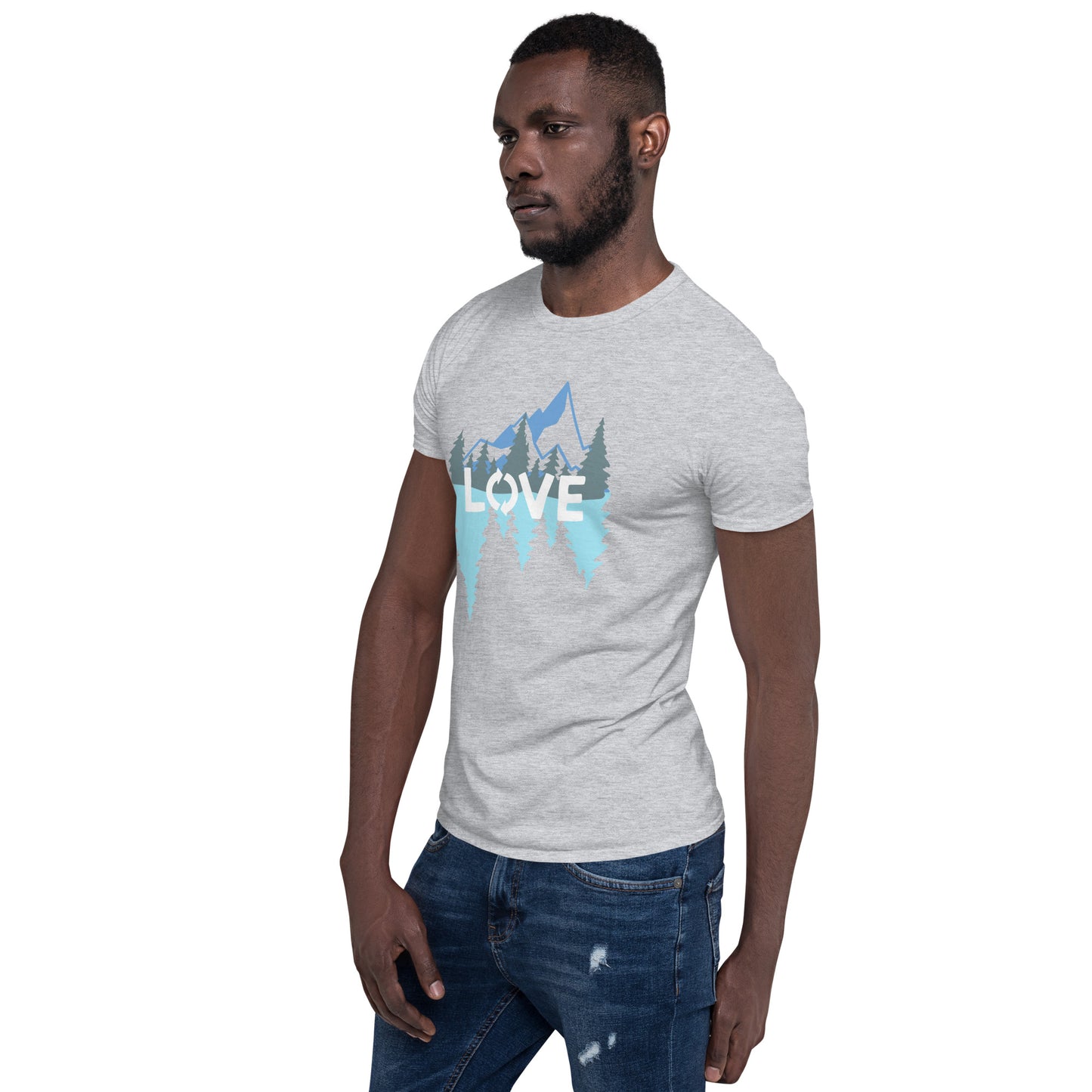 LOVE Nature Mountains Short-Sleeve Unisex T-Shirt TeeSpect