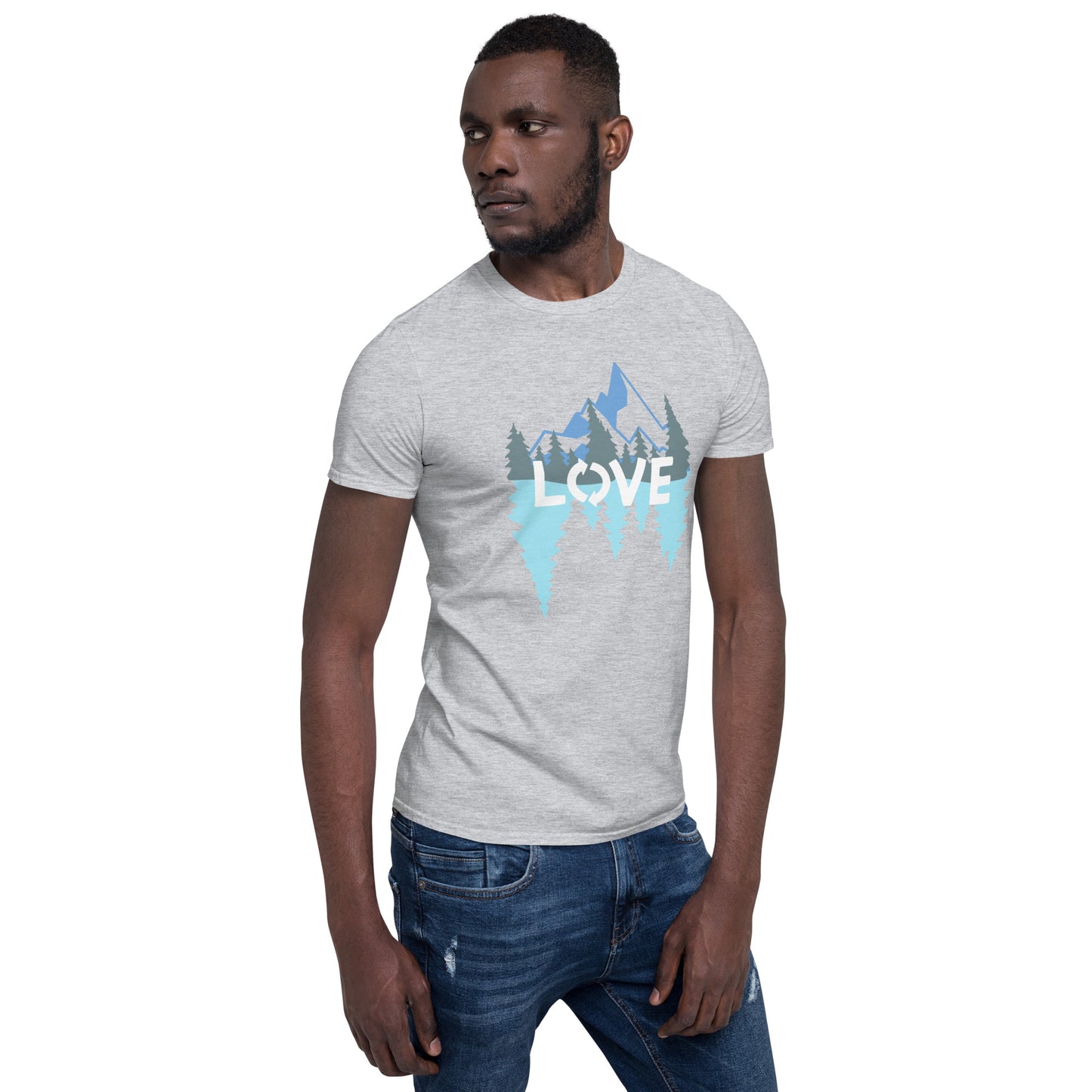 LOVE Nature Mountains Short-Sleeve Unisex T-Shirt TeeSpect