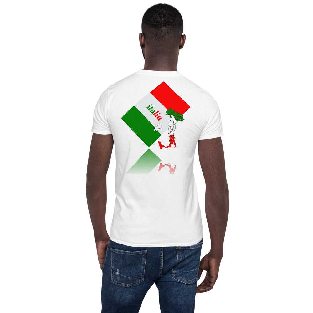 Short-Sleeve Elegant Italia - Italy Flag And Map Unisex Softstyle T-Shirt TeeSpect