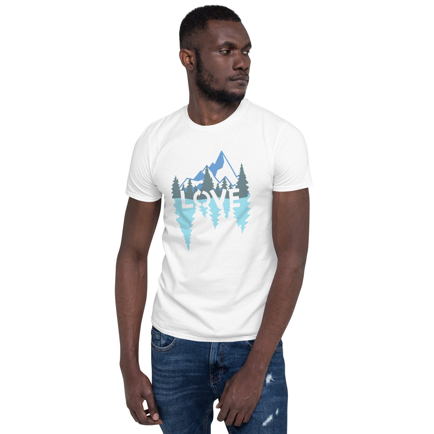 LOVE Nature Mountains Short-Sleeve Unisex T-Shirt TeeSpect