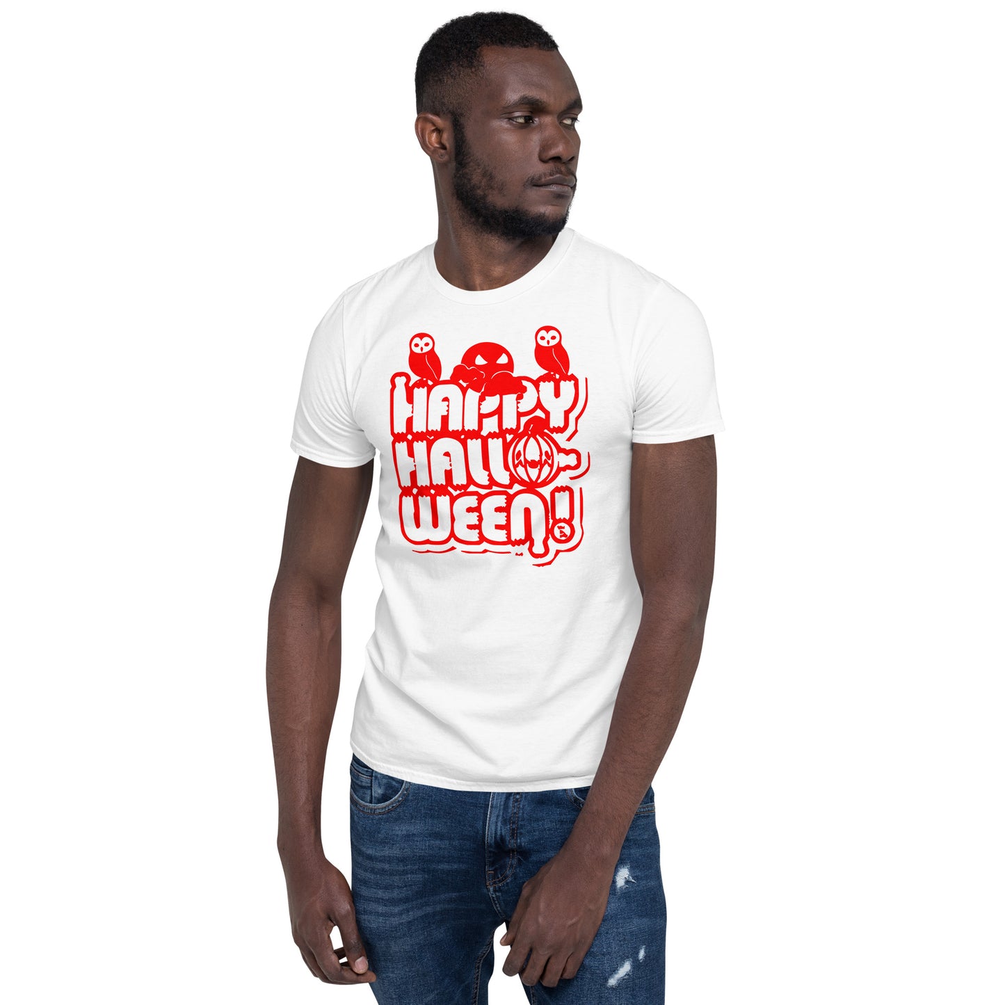 Happy Halloween! Unisex Basic Softstyle Short-Sleeve T-Shirt TeeSpect