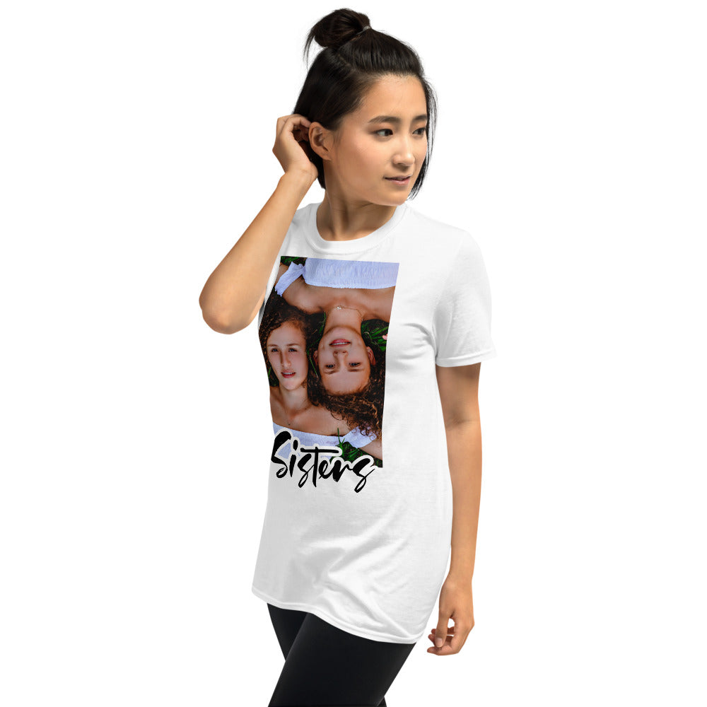 Sisters Custom Photo + Text Personalized Unisex Softstyle Short-Sleeve T-Shirt TeeSpect
