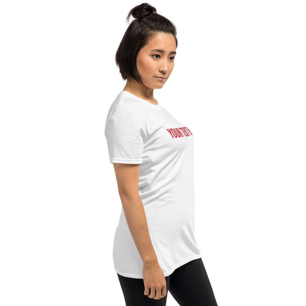 Custom Text - Name Personalized Unisex Basic Softstyle T-Shirt | Gildan 64000 TeeSpect