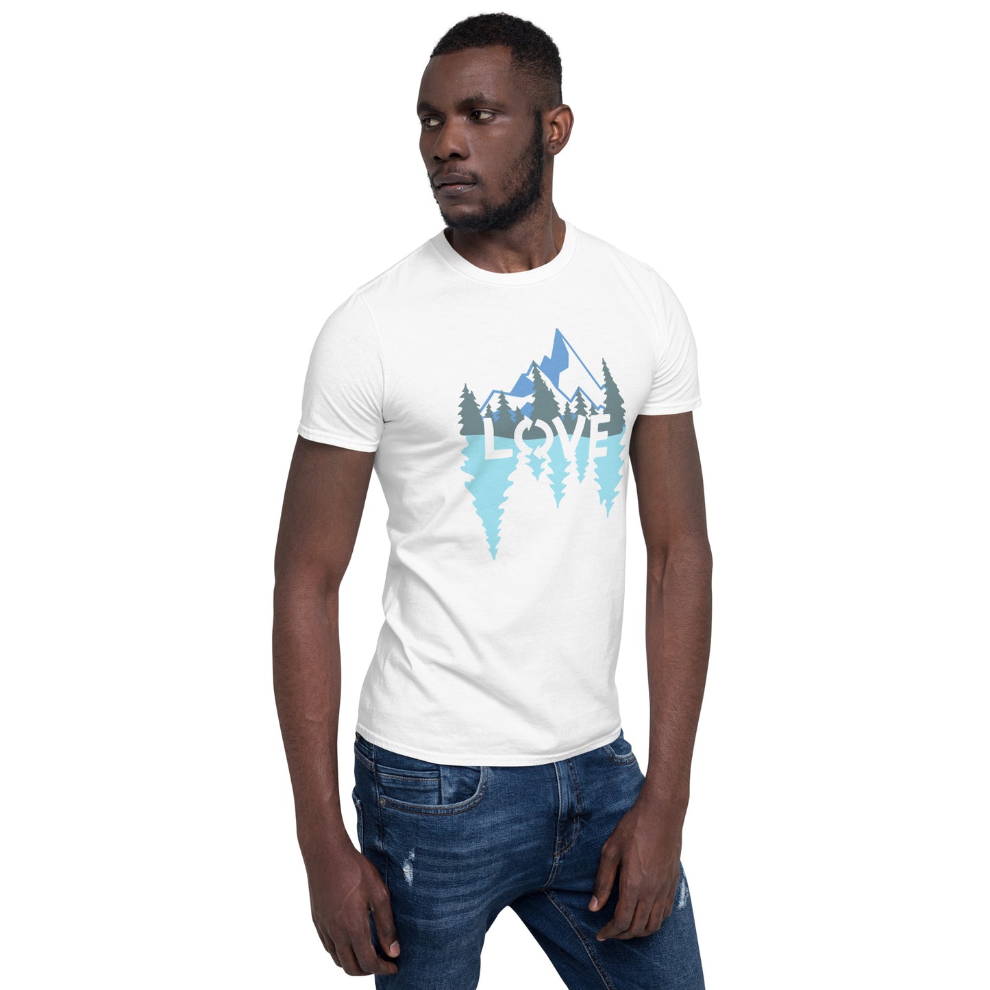 LOVE Nature Mountains Short-Sleeve Unisex T-Shirt TeeSpect