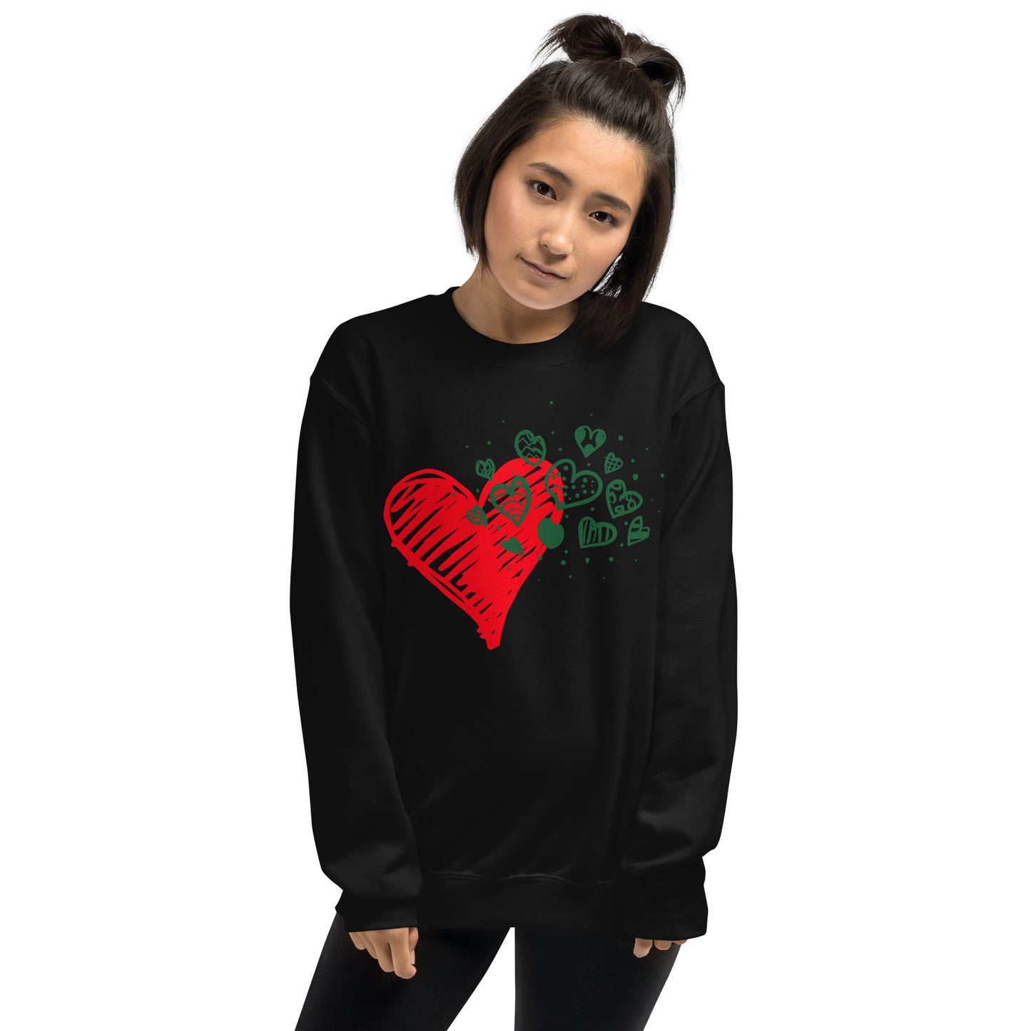 Sweetheart Hearts Unisex Crew Neck Sweatshirt TeeSpect