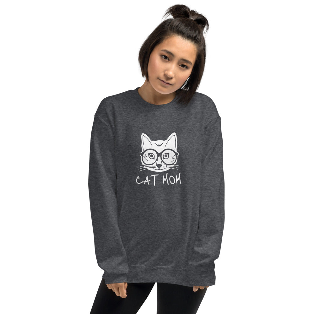 Cat Mom Unisex Crew Neck Sweatshirt TeeSpect