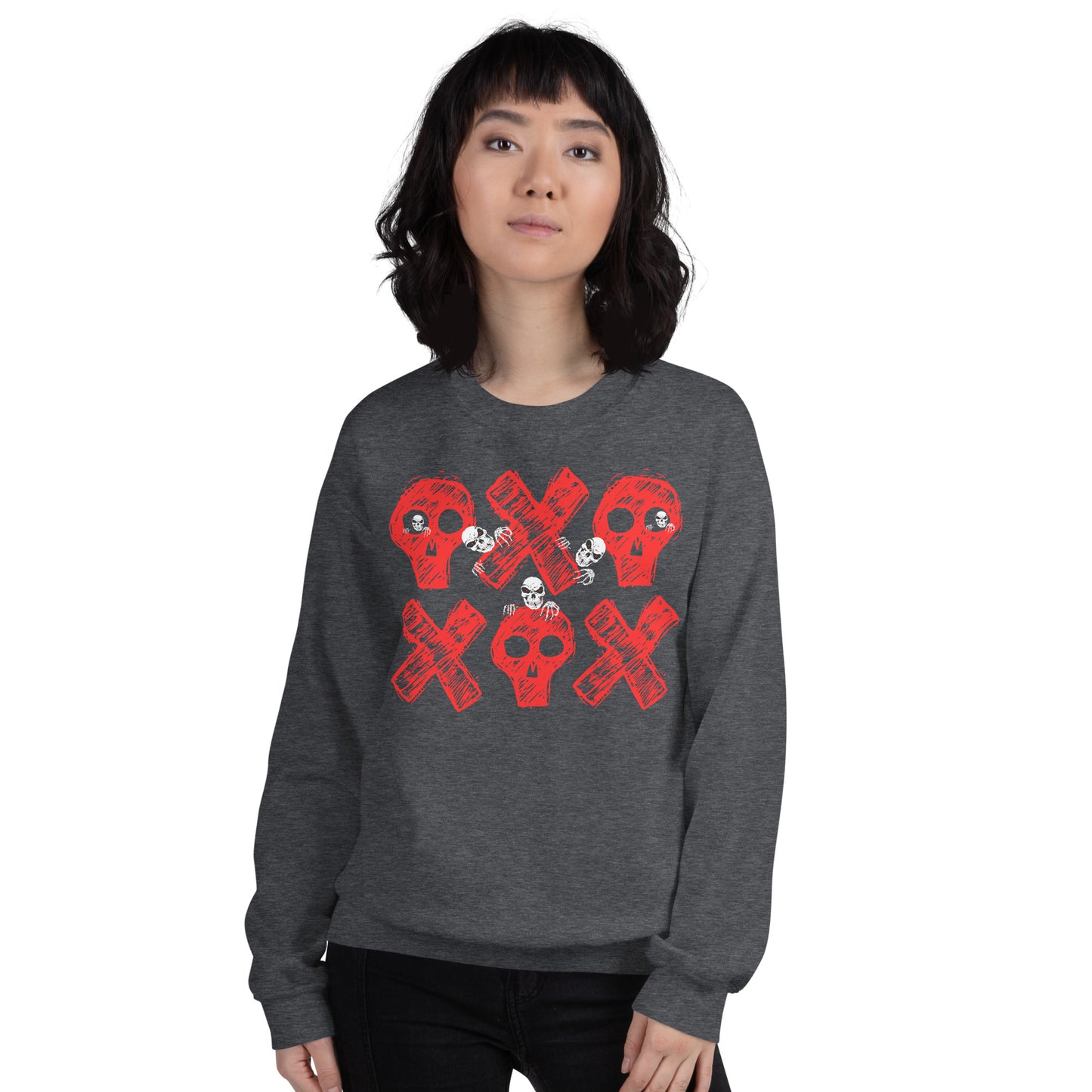 Spooky Show Peek-A-Boo Halloween Ghouls Unisex Crew Neck Sweatshirt TeeSpect