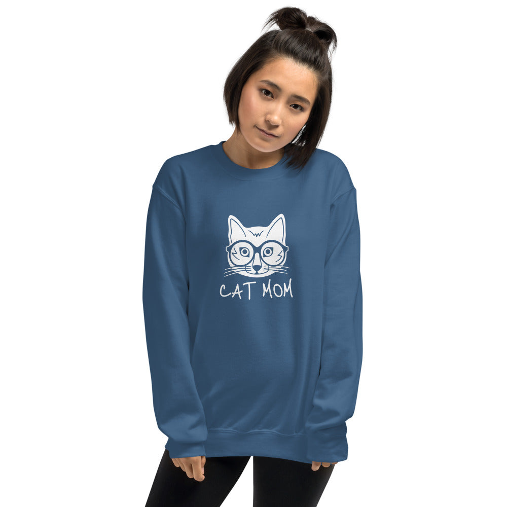 Cat Mom Unisex Crew Neck Sweatshirt TeeSpect
