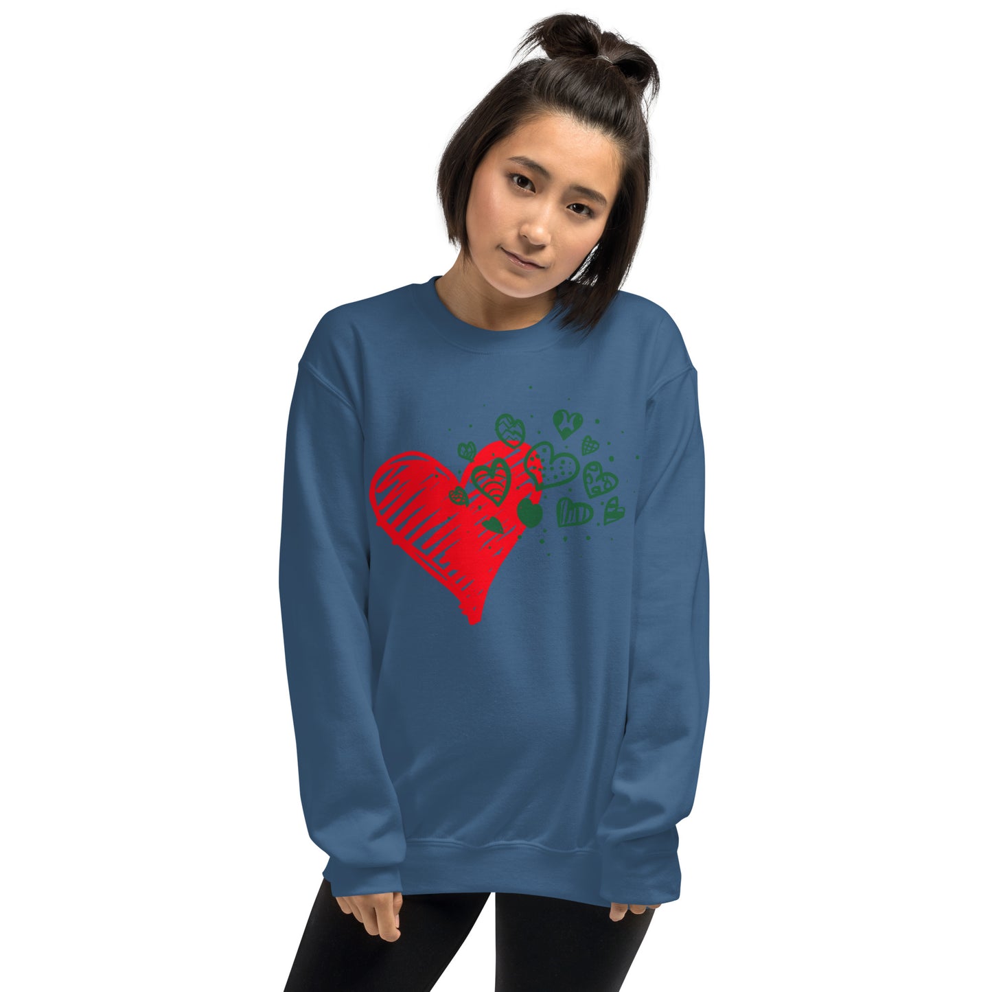 Sweetheart Hearts Unisex Crew Neck Sweatshirt TeeSpect