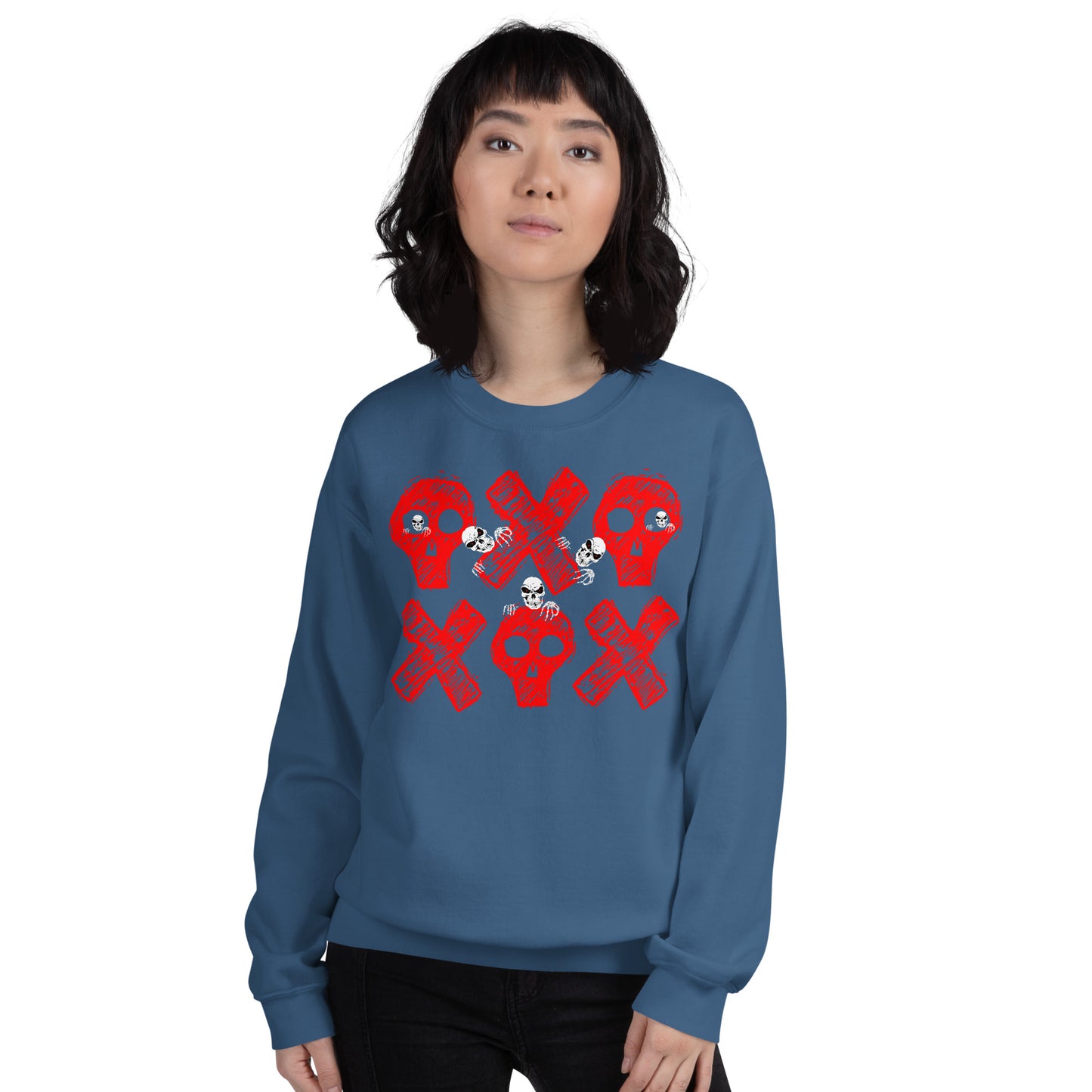 Spooky Show Peek-A-Boo Halloween Ghouls Unisex Crew Neck Sweatshirt TeeSpect