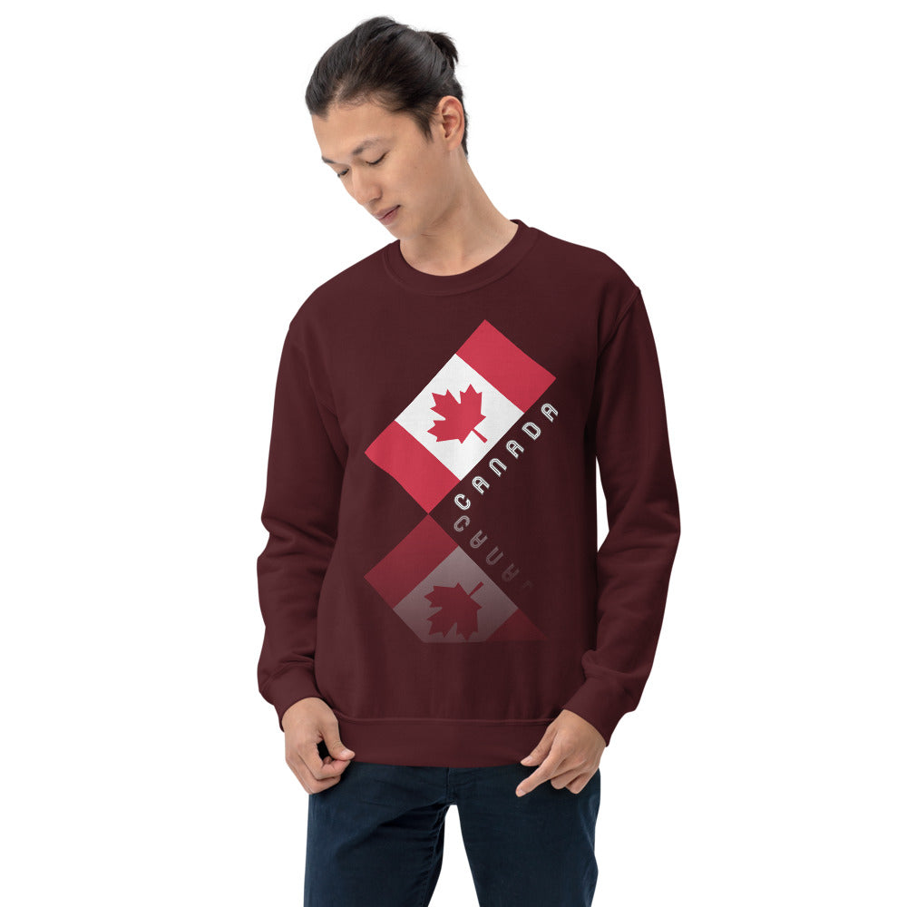 Elegant Maple Leaf Canada Unisex Crew Neck Sweatshirt TeeSpect