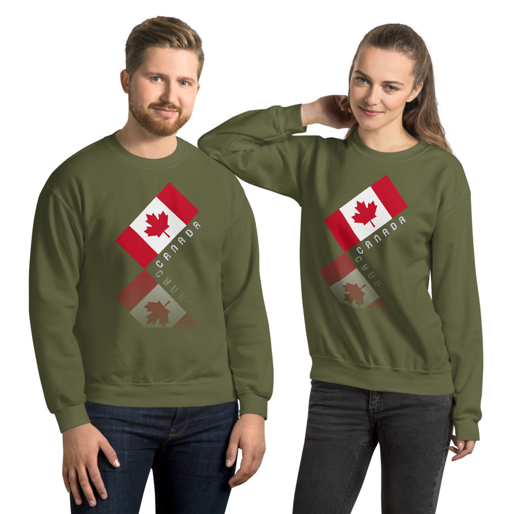 Elegant Maple Leaf Canada Unisex Crew Neck Sweatshirt TeeSpect
