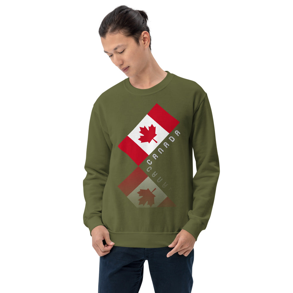 Elegant Maple Leaf Canada Unisex Crew Neck Sweatshirt TeeSpect