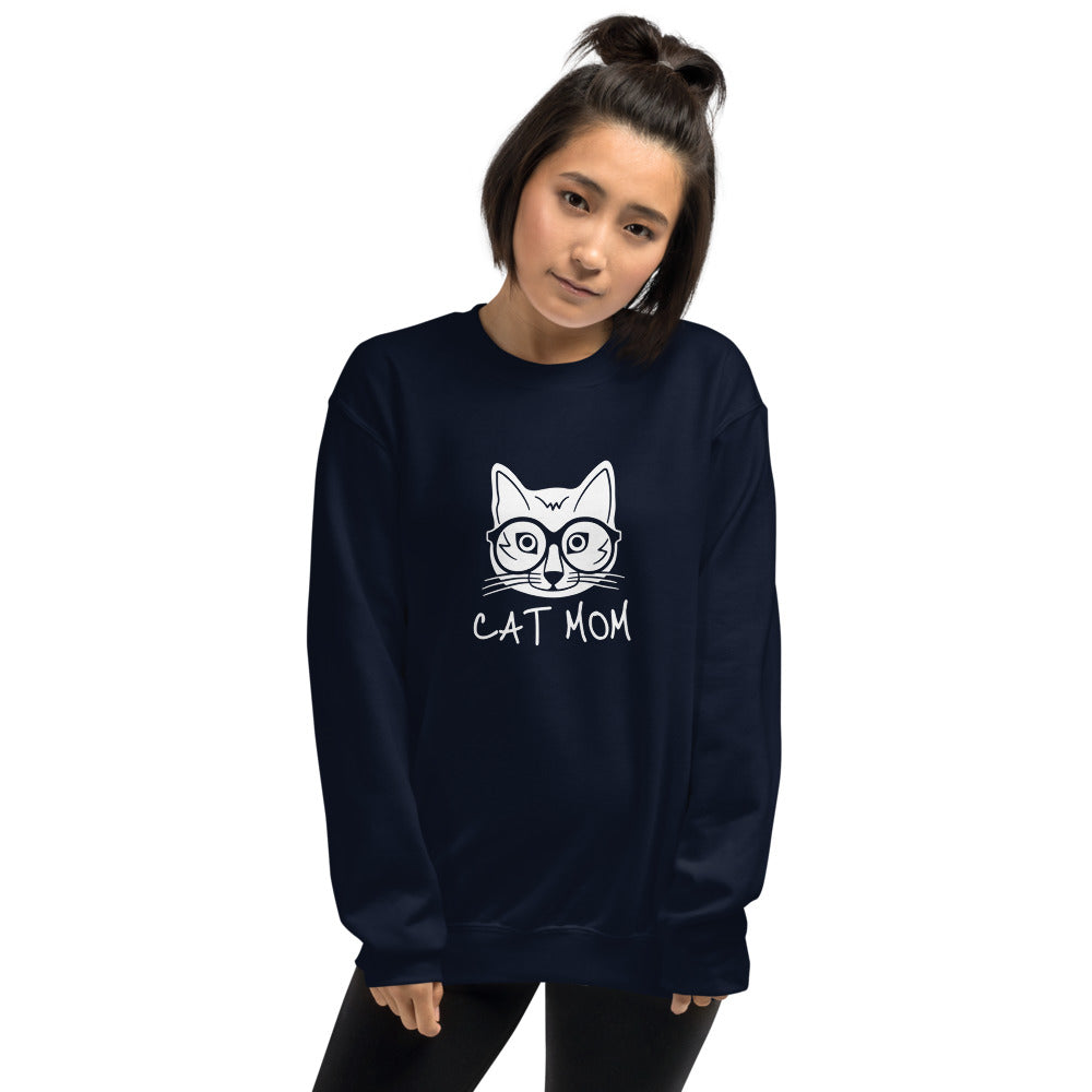 Cat Mom Unisex Crew Neck Sweatshirt TeeSpect